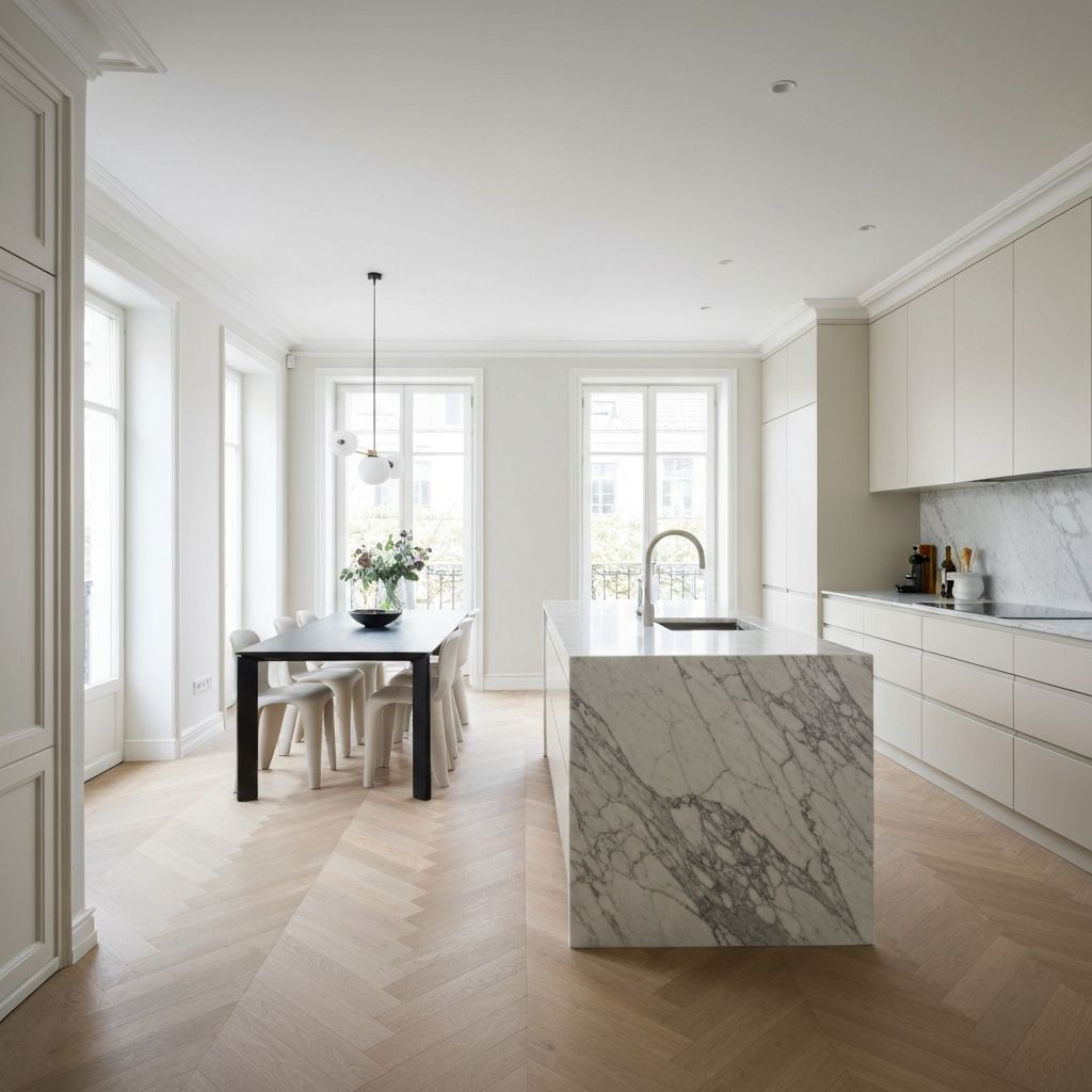 Cuisine et salle à manger d'architecte